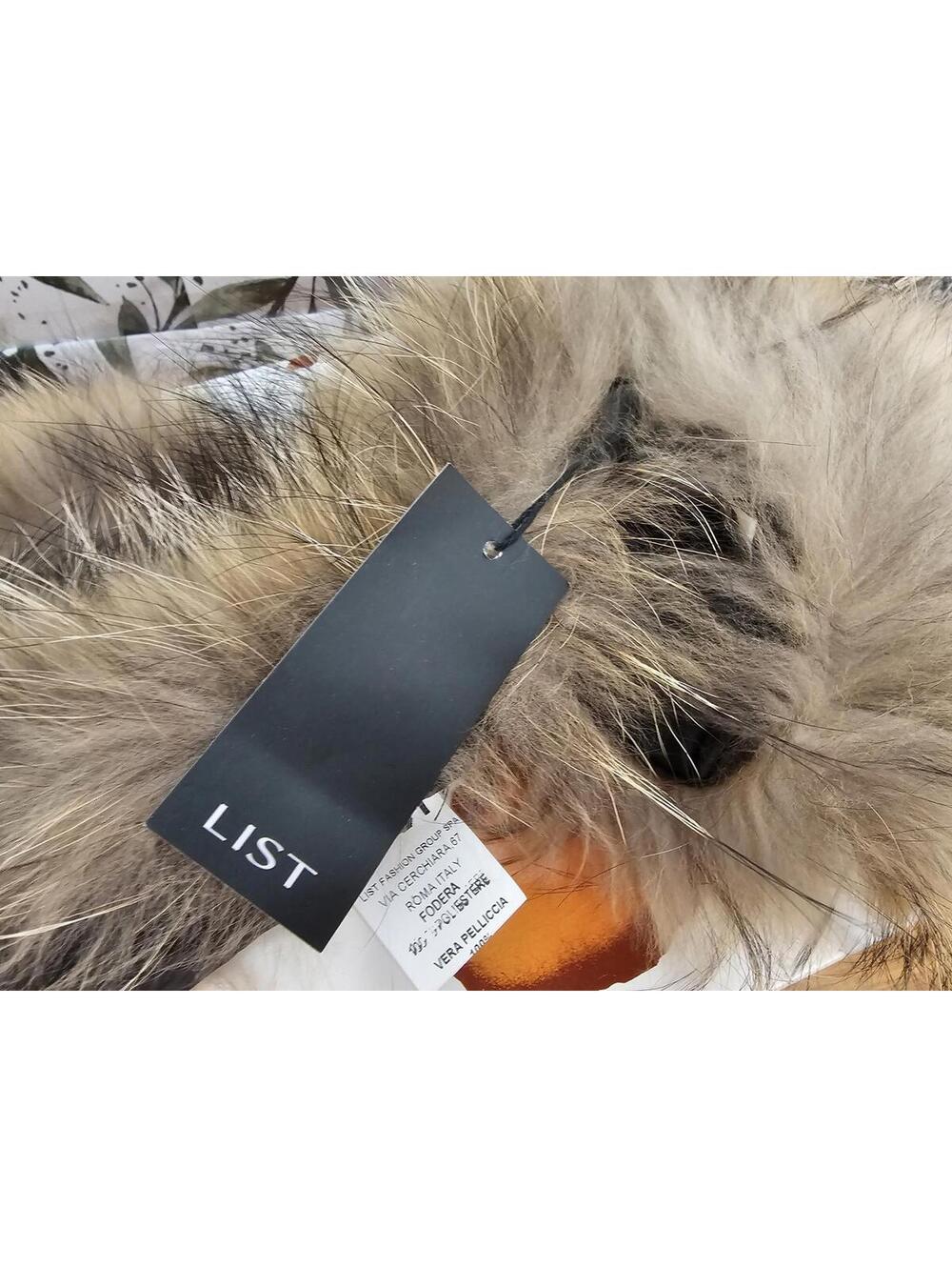 NWT LIST Fur Shoulder Wrap Brown Womens 34" Long